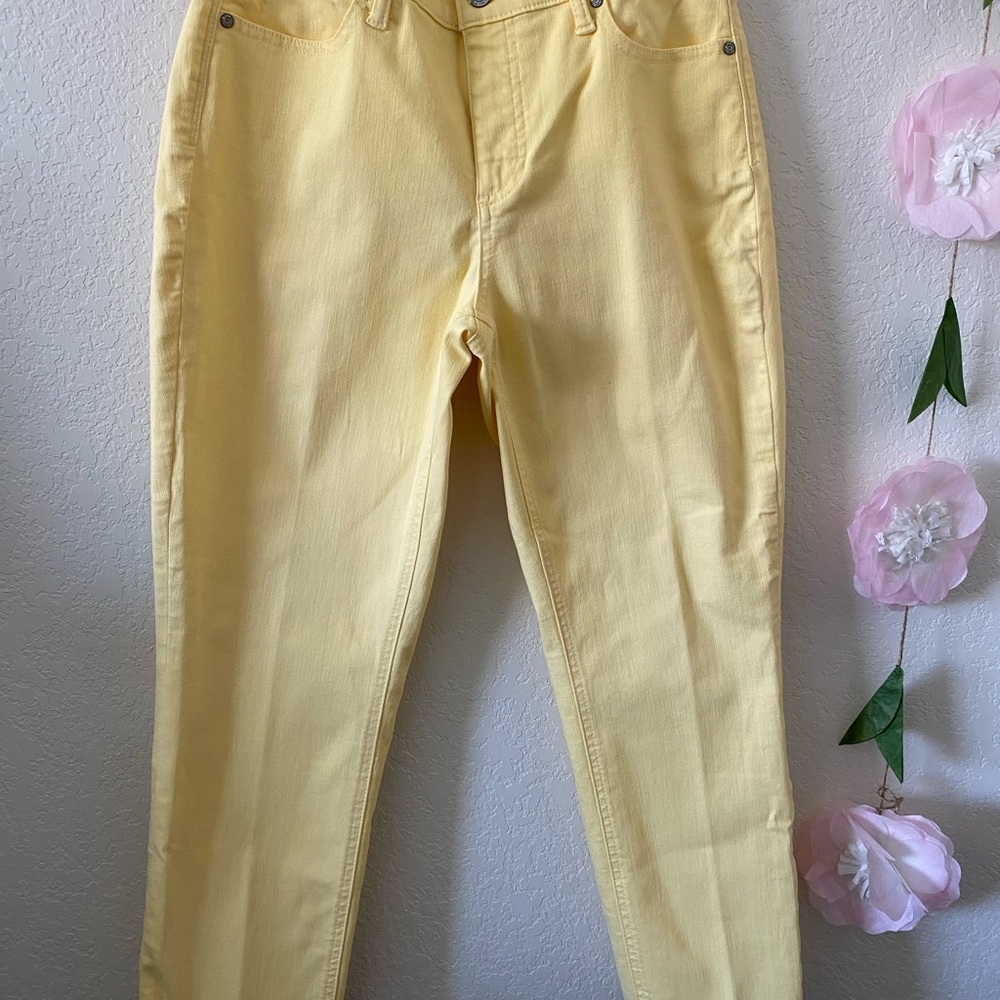 Talbots Yellow Straight-Leg Pants